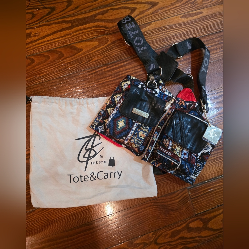 Multi Color Boho Mini Vest - Tote & Carry (BRAND)
